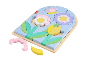 Дървени играчки Fisher Price, пъзел с цветя - 2