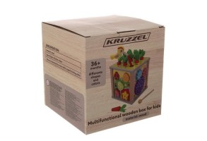 Дървено образователно сортер кубче - Kruzzel - 3