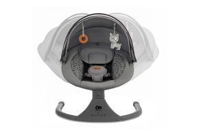 Електрическа люлка/шезлонг KinderKraft LUMI 2, Тъмно сива - 12