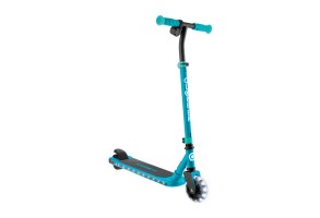 Електрическа тротинетка със светеща платформа и колела GLOBBER E-MOTION 6 - изумрудено зелена
