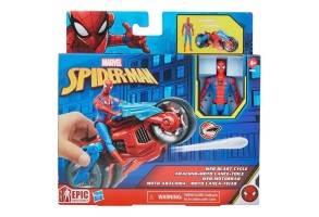 Игрален комплект Hasbro Marvel Spider-Man Web Blast Cycle, 10 см.