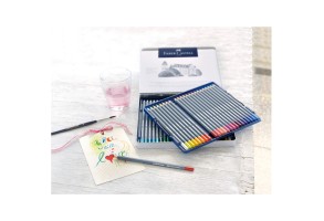 Faber-Castell Акварелни моливи Goldfaber Aqua, 48 цвята, в метална кутия - 4