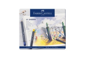 Faber-Castell Цветни моливи Goldfaber, 48 цвята, в метална кутия