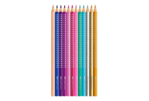 Faber-Castell Цветни моливи Sparkle, в метална розова кутия, 12 цвята - 2