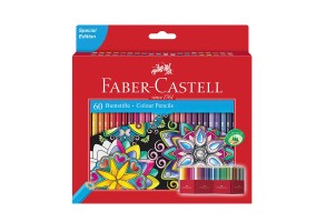 Faber-Castell Цветни моливи Замък, 60 цвята