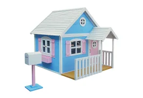 Голяма Дървена Детска Къща с Веранда GINGER HOME, 194x229x210 см, за Игри и Забавления на Открито