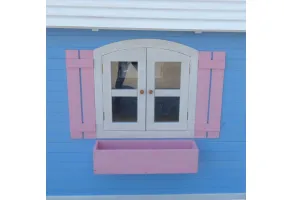 Голяма Дървена Детска Къща с Веранда GINGER HOME, 194x229x210 см, за Игри и Забавления на Открито - 6