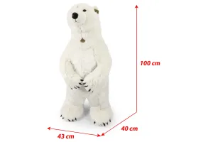 Голяма плюшена Полярна мечка, изправена, 100 см. - 4