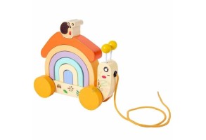 Играчка за дърпане Дървен охлюв