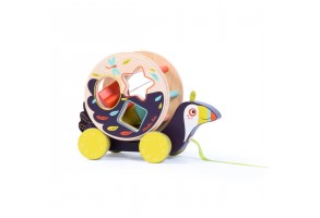 Играчка за дърпане тукан с кубчета - 5