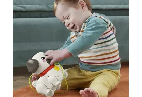 Играчка за теглене Fisher Price, кученце Мопс - 4