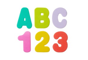 Играчки за баня букви и цифри - 5
