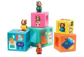 Игрален комплект Djeco - Кубчета и мечета - 3