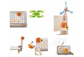 Игрален комплект, Hape, Дървена работна маса, Млад изобретател, 58 части - 3