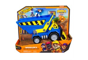 Игрален комплект Spin Master Paw Patrol Rubble & Crew Самосвал и фигурка Уилър, със светлини и звуци