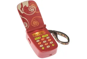 Интерактивна играчка, Battat, Телефон със звук и светлина, Червен