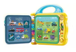 Интерактивна играчка, Vtech, Leap Frog, Занимателна книжка, 100 движещи се неща, 30 х 28 х 7 см - 3