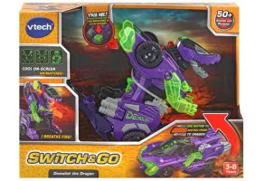 Интерактивна играчка, Vtech, Трансформер Demolish, Автомобил и Дракон 2 в 1, Лилав