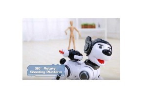 Интерактивно полицейско куче - робот с черна каска - 3