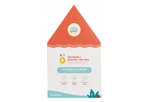 Interbaby подаръчен комплект Одеяло с Играчка Мече и Кърпа за приспиване, розов - 5
