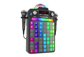 Караоке Bluetooth тонколона с 2 микрофона за деца - 3