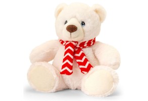 Keeleco, Екологична играчка, Полярна мечка с шалче, 20 см, Keel Toys