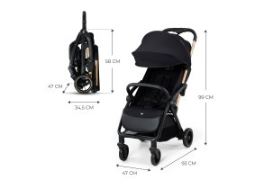 Kinderkraft APINO бебешка количка RAVEN BLACK - 9