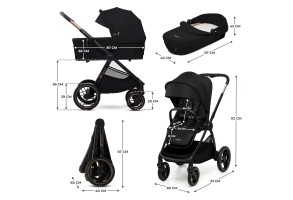 KinderKraft бебешка количка 2в1 NEA 2.0 MIDNIGHT BLACK - 10