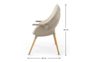 KinderKraft FINI UP столче за хранене BEIGE - 12