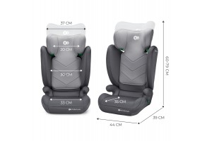 Kinderkraft I-SPARK столче за кола 100-150cm GREY - 3