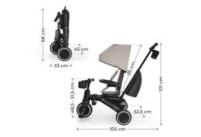 KinderKraft JAZZ 3 сгъваема триколка БЕЖОВА - 2