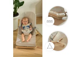 KinderKraft MIMI шезлонг ДЪРВЕНО/БЕЖОВ - 8