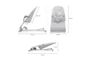 KinderKraft MIMI шезлонг LIGHT GREY - 6