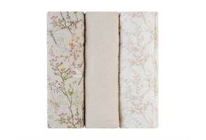 Комплект 3 бр муселинови пелени 100х100 см Secret Garden Beige
