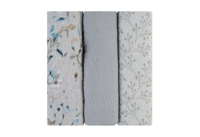 Комплект 3 бр муселинови пелени 75х75 см Dreamy Fields Grey