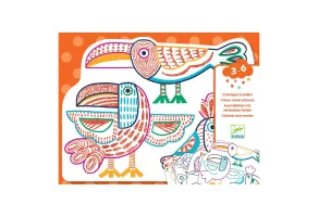 Комплект Djeco - Картини за оцветяване диви животни