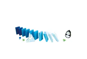 Комплект дървена игра, Hape, Домино, Земята на пингвините, 112 части - 2