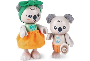 Комплект дървени фигури, Hape, Семейство коали, 10 части - 2