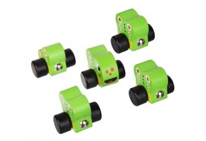 Комплект дървени играчки на колела Cubika - Гъсеница - 3