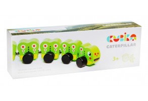 Комплект дървени играчки на колела Cubika - Гъсеница - 4