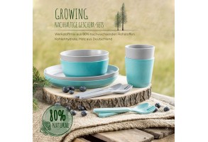 Комплект от 2 броя чинийки Reer Growing , Синя/Сива - 2