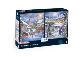 Комплект от 2 пъзела с едри части 500 - Зимни картини - The House of Puzzles