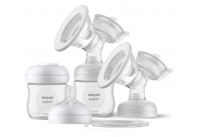 Комплект с двойна ел. помпа за кърма Natural Motion Philips AVENT + 2 бр. шишета + аксесоари за кърмене - 2