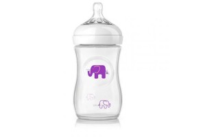 Комплект с шише Natural Philips AVENT, 260 мл + 2 залъгалки + щипка, розово - 3