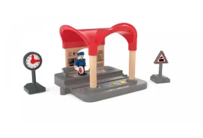 Комплект за игра, Hape, Интерактивна ЖП гара, 5 части - 2
