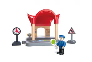 Комплект за игра, Hape, Интерактивна ЖП гара, 5 части - 3