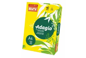 Копирна хартия REY Adagio, A4, 80 г, наситен цвят Yellow (66), пакет 500 л.