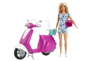 Кукла Barbie - Барби с розов скутер - 2