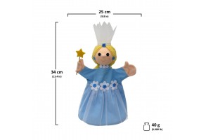 Кукла за театър Феята на цветята, синя, 34 см. - 3