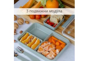Кутия за храна Nuvita Kiddiekit 950ml, Powder Blue - 2